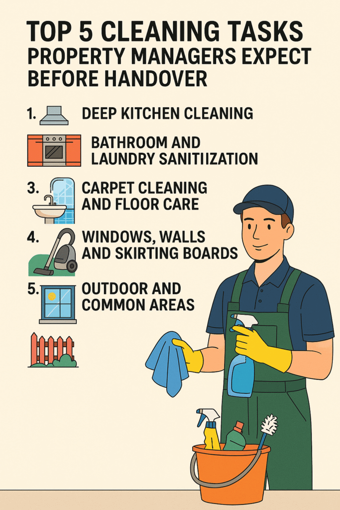 5 Cleaning Tasks Property Managers Expect Before Handover
