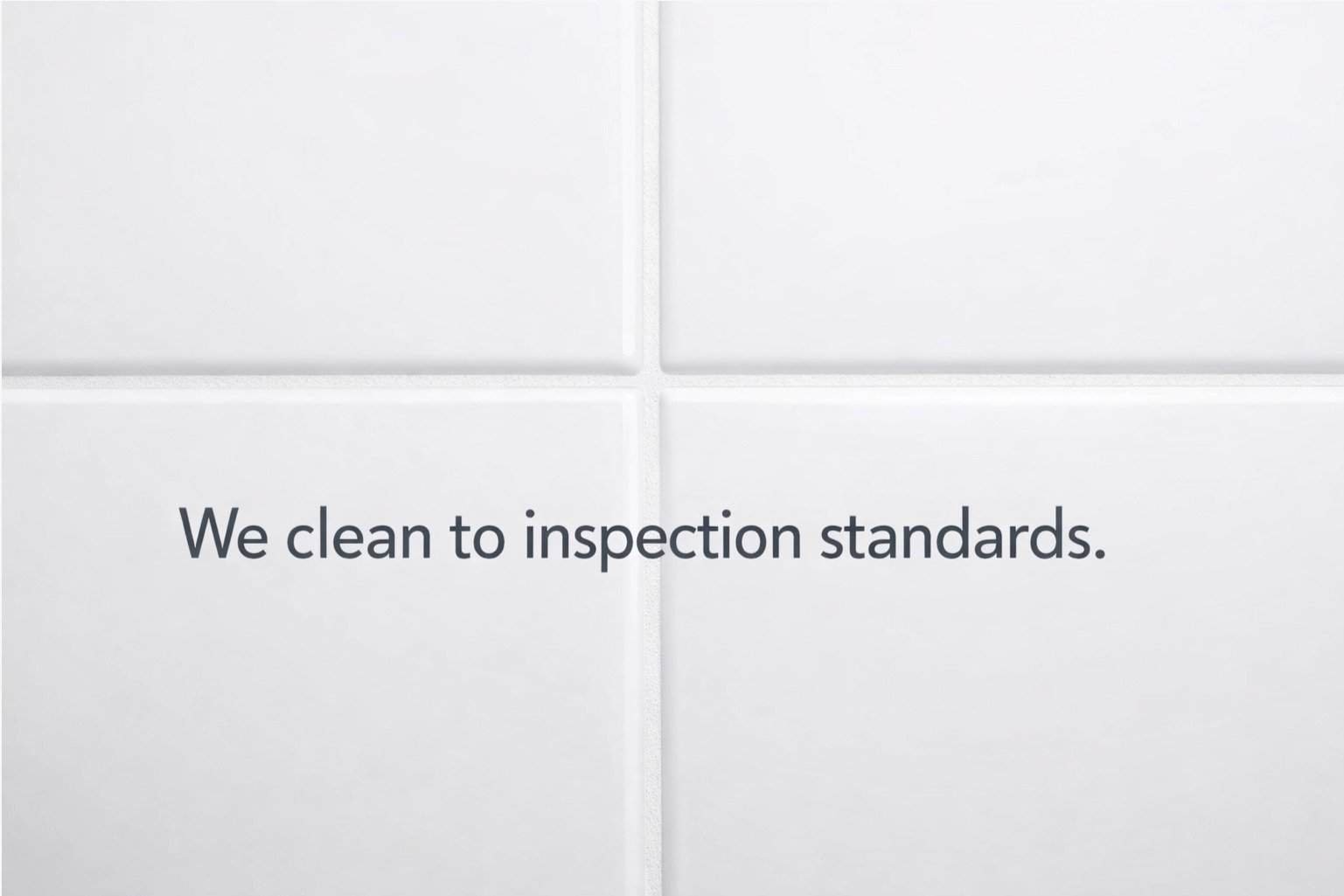 Deep cleaning service for Google Ads, ensuring cleanliness to inspection standards on white tiles. Professional deep clean.